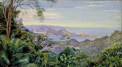 View of the Bay of Rio and the Sugar-loaf Mountain, Brazil