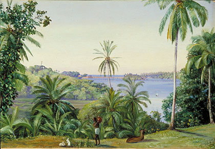 Some of Mrs Cameron's Models, with Cocoanut and Teak Trees, Kalutara, Ceylon