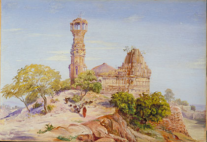 Jain Tower and Temple at Chittore, India