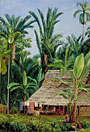 A Tailor's Shop in the Botanic Garden, Buitenzorg, shaded by Sago Palms and Bananas