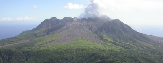 Soufriere Hills volcano with pyroclastic flows
