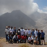 GSPC workshop participants in front of the active volcano